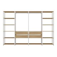 Guarda Roupas Closet Modulado 270cm 4 Peças Com 4 Gavetas E Cabideiros Multimóveis MP4321 Branco Madeirado - 6