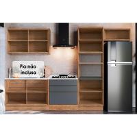 Cozinha Completa Versalis 6 Peças 2 Aéreos 2 Balcões 1 Paneleiro 1 Complemento C6p162 Freijó Cinza Argila Herval - 3