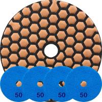 Kit 8 Disco Lixa Polimento A Seco Mármore 10 Cm Grão 50 - 1