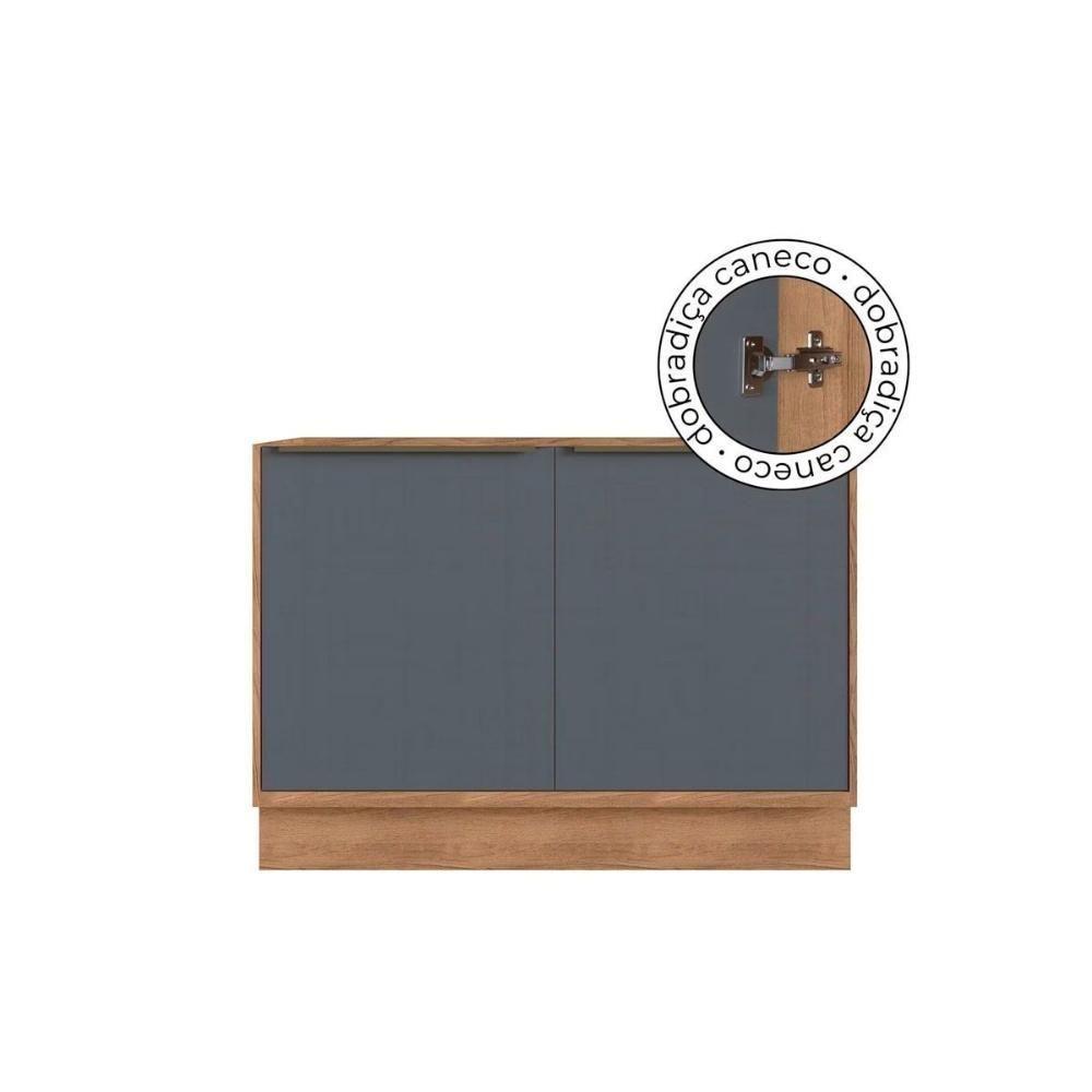 Cozinha Completa Versalis 6 Peças 2 Aéreos 2 Balcões 1 Torre Quente 1 Complemento C6p191 Freijó Cinza Argila Herval - 6