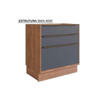 Cozinha Completa Versalis 6 Peças 2 Aéreos 2 Balcões 1 Torre Quente 1 Complemento C6p191 Freijó Cinza Argila Herval - 5