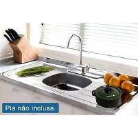 Cozinha Completa Botanic 7 Peças 2 Aéreos 2 Balcões 1 Paneleiro 2 Complementos C7p36 Nogueira Verde - 2