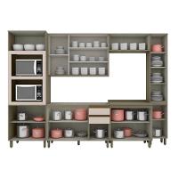 Cozinha Completa 7 Peças Connect 2 Aéreos 2 Balcões 2 Paneleiros 1 Complementoc6p21 Duna Cristal