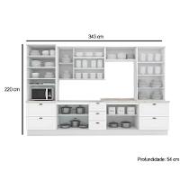 Cozinha Completa 7 Peças Americana 2 Aéreos 2 Balcões 2 Paneleiros 1 Complemento C5p66 Branco - 6