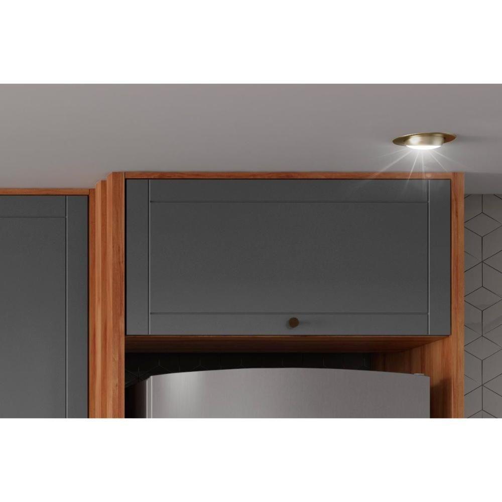 Cozinha Completa 9 Peças Bella 3 Aéreos 2 Balcões Cristaleira 3 Complementos C9p53 Nogal Cinza - 7