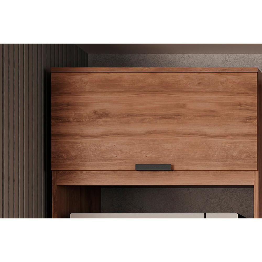 Cozinha Completa 4 Peças Alpha 2 Aéreos 1 Balcão 1 Torre Quente C4p73 Freijó Cinza - 5