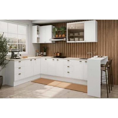 Cozinha Completa 9 Peças Bella 2 Aéreos4 Balcões 1 Ilha 2 Complementosc9p48 Branco