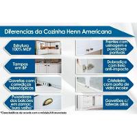 Cozinha Completa 5 Peças Americana 2 Aéreos 2 Balcões 1 Complemento Sem Pia Cz130 Branco - 2