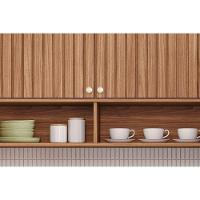 Cozinha Completa 5 Peças Divina 2 Aéreos 1 Balcão 1 Paneleiro 1 Torre Quente C5p185 Freijó Off White - 7