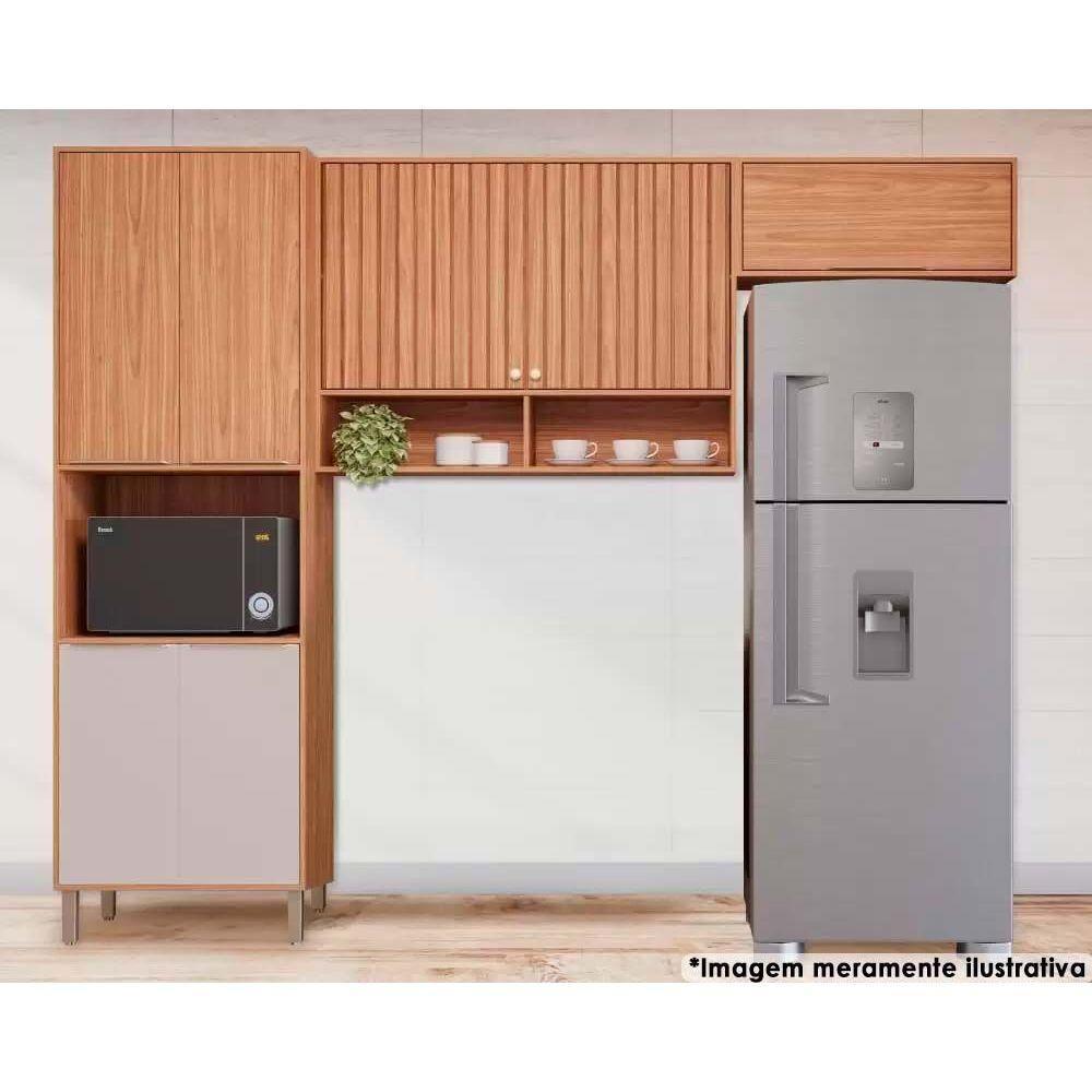 Cozinha Completa 3 Peças Divina 2 Aéreos 1 Paneleiro Cz045 Freijó Off White - 1