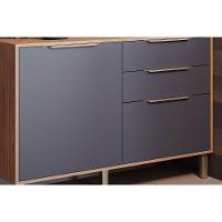 Cozinha Completa 5 Peças Divina 1 Aéreo 1 Balcão 1 Ilha 2 Complementos C5p186 Freijó Titanium - 6