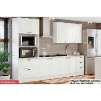 Cozinha Completa 5 Peças Americana Peças 1 Aéreo 2 Balcões 1 Paneleiro 1 Complemento C5p30 Branco - 1