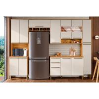 Cozinha Completa 5 Peças Nápoli Prime 2 Aéreos 1 Balcão 1 Paneleiro 1 Torre Quente C5p97 Amendoa Off White Ronipa - 1