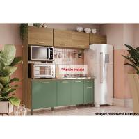 Cozinha Completa 4 Peças L780a 2 Aéreos 1 Balcão 1 Paneleiro Sem Tampo Nogueira Fendi