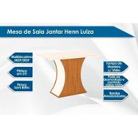 Conjunto Mesa De Cozinha Luiza Com Tampo De Vidro 120x80cm E 4 Cadeiras Isa Nature Off White Suede Marrom Henn - 3
