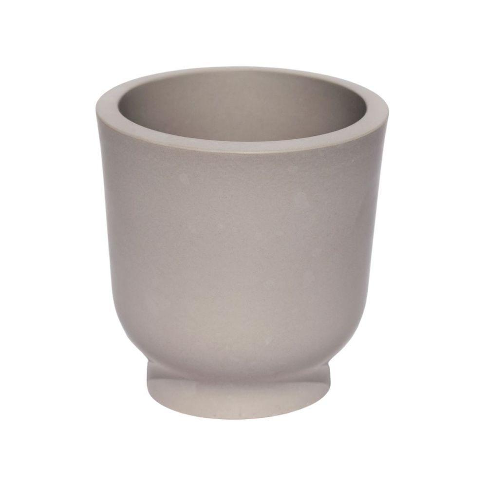 Vaso Decorativo Garrafa Invertida Lisa 8cm Cimento Artesanal Cinza - 1
