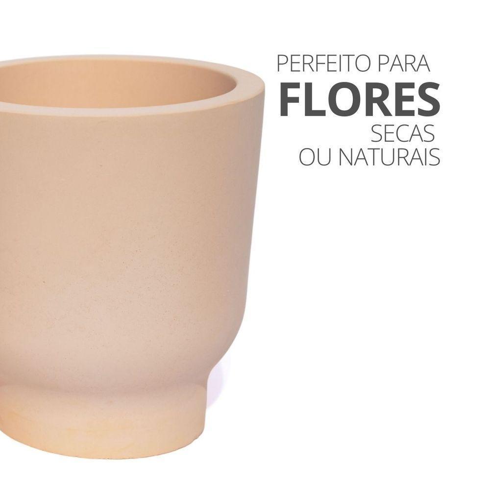 Vaso Decorativo Garrafa Invertida Lisa 8cm Cimento Artesanal Palha - 4