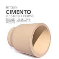 Vaso Decorativo Garrafa Invertida Lisa 8cm Cimento Artesanal Palha - 3