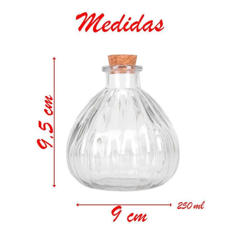 Kit 2 Garrafas De Vidro Com Rolha 250ml - 2