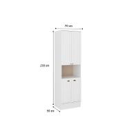 Paneleiro De Cozinha Bella 2617 Torre Quente Com 1 Forno 4 Portas 70cm Branco - 3