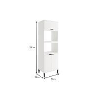 Paneleiro De Cozinha Alpha 2511 Torre Quente Com 2 Fornos 3 Portas 70cm Branco - 2