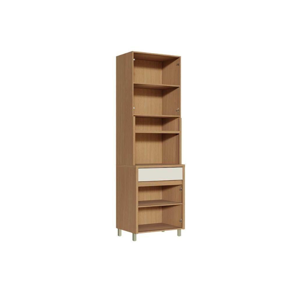 Paneleiro De Cozinha Condessa Com 4 Portas E 1 Gaveta 70cm Carvalho Cinza - 5