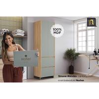 Paneleiro De Cozinha Modulado Marquesa Com 2 Portas E 2 Gavetas 70cm Nature Verde - 6