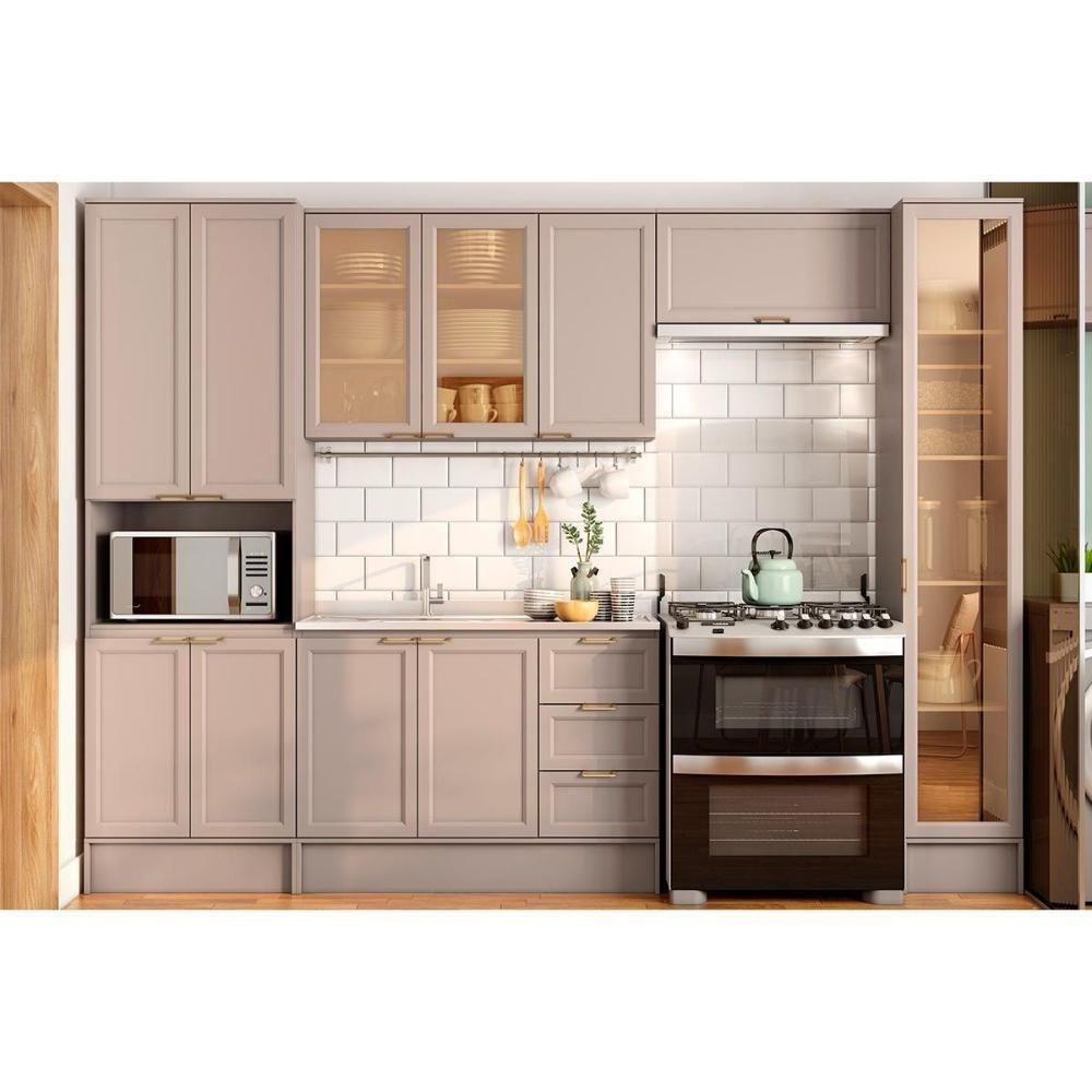 Paneleiro De Cozinha Modulado Malta 2647 Torre Quente 1 Forno Com 4 Portas 70cm Duna - 3