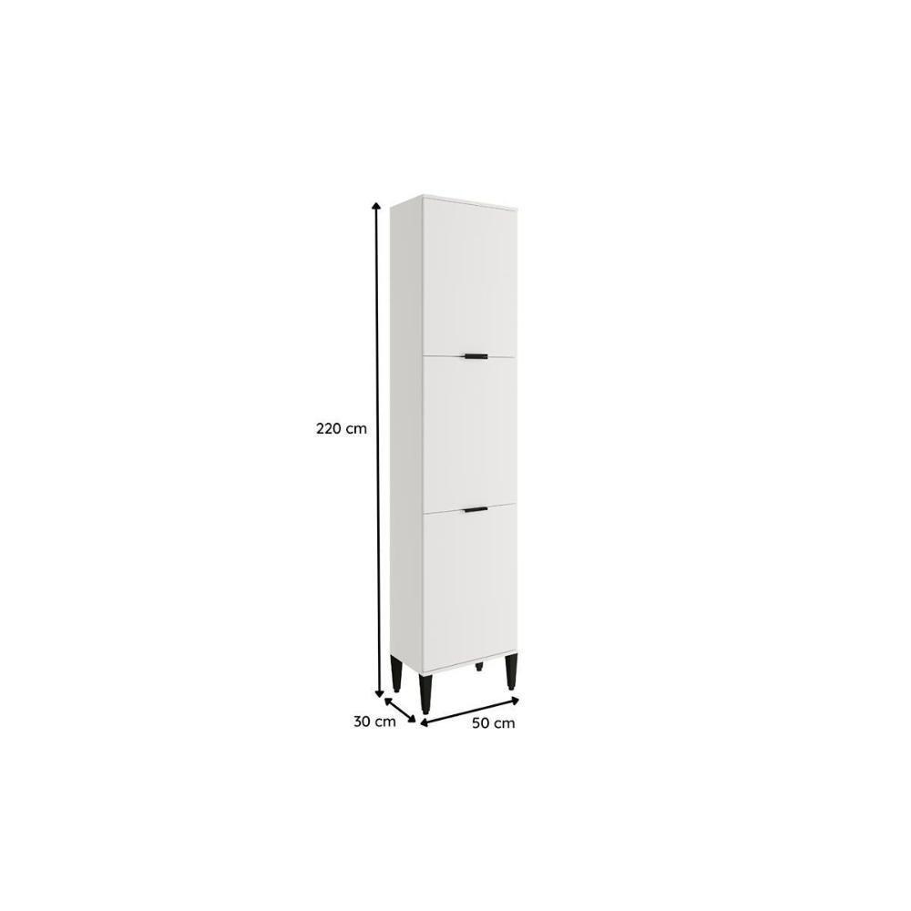 Paneleiro De Cozinha Modulado Alpha 2510 Com 3 Portas 50cm Branco - 2