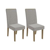 Cadeira De Cozinha 2cad142cn Kit 2 Un Canela Bouclê Cinza - 1