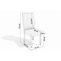 Cadeira De Cozinha 2cad142cn Kit 2 Un Canela Bouclê Cinza - 2