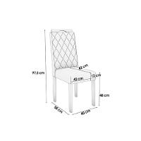 Cadeira De Cozinha 2cad152ea Kit 4 Un Eucalipto Suede Preto A038 - 2