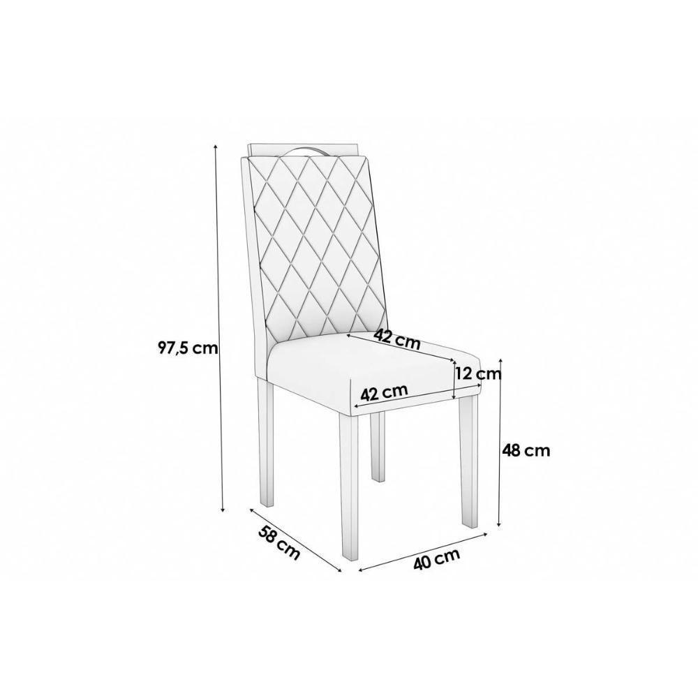 Cadeira De Cozinha 2cad152ea Kit 6 Un Eucalipto Suede Cinza Titanio A050 - 2