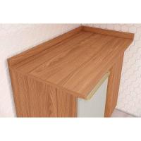 Módulos De Cozinha Requinte Balcão Com Tampo Requinte Canto Reto Com 1 Porta 84cm Nature Areia2 Aéreos + 1 Balcão + 1 Complemento - 5