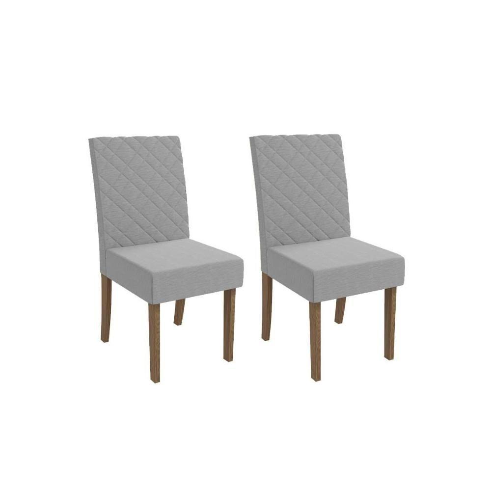 Cadeira De Cozinha 2cad133 Kit 2 Un Canela Bouclê Cinza - 1