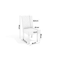 Cadeira De Cozinha 2cad133 Kit 2 Un Canela Bouclê Cinza - 2