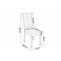 Cadeira De Cozinha 2cad142ng Kit 6 Un Nogueira Suede Marrom A033 - 2