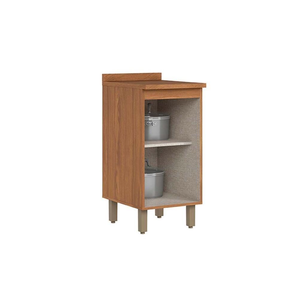 Módulos De Cozinha Requinte Balcão Com Tampo Requinte Com 1 Porta 40cm Nature Areia2 Aéreos + 1 Balcão + 1 Complemento - 4