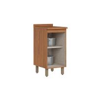 Módulos De Cozinha Requinte Balcão Com Tampo Requinte Com 1 Porta 40cm Nature Areia2 Aéreos + 1 Balcão + 1 Complemento