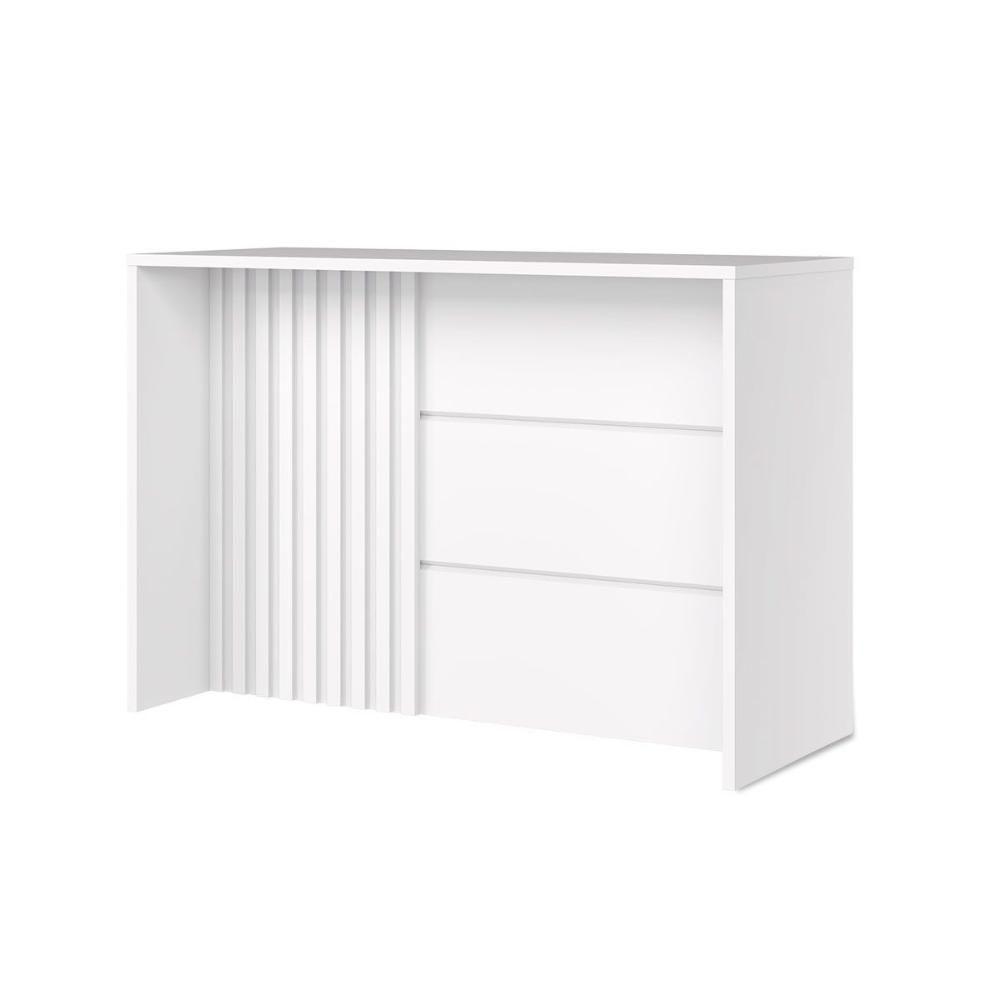 Módulo Cozinha Americana Gourmet Branco2 Aéreos + 1 Balcão + 1 Complemento - 4