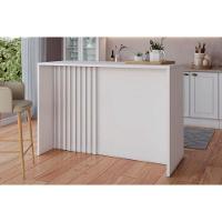 Módulo Cozinha Americana Gourmet Branco2 Aéreos + 1 Balcão + 1 Complemento - 1