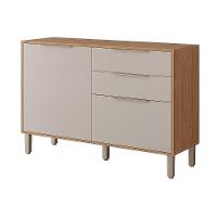 Módulo Cozinha Divina Balcão Com Tampo Com 2 Portas E 2 Gavetas 120 Cm Freijó Off White - 1