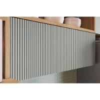 Módulo Cozinha Marquesa Armário Com 1 Porta Basculante Ripada E 1 Nicho 120cm Nature