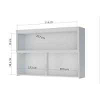 Módulo Cozinha Marquesa Armário Com 1 Porta Basculante Ripada E 1 Nicho 120cm Nature - 7