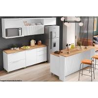 Módulo Cozinha Marquesa Armário Com 1 Porta Basculante Ripada E 1 Nicho 120cm Nature - 8