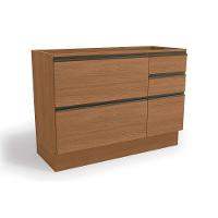 Módulo Cozinha Maxxi Balcão G746 Com 1 Porta E 4 Gavetas Sem Tampo 120cm Canela - 1