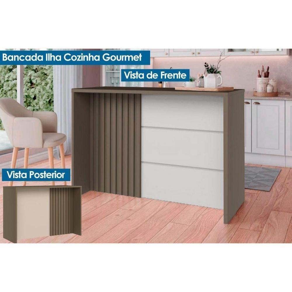 Módulo Cozinha Connect Gourmet Duna Cristal2 Aéreos + 1 Balcão + 1 Complemento - 5