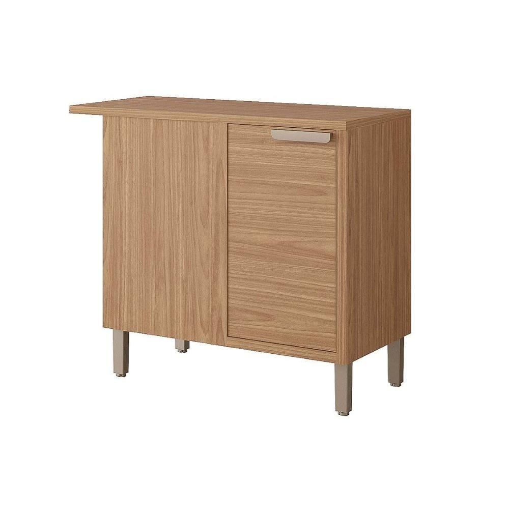 Módulo Cozinha Eloise Balcão Com Tampo Estela Nicho De Canto Com 1 Porta 92cm Freijó - 1