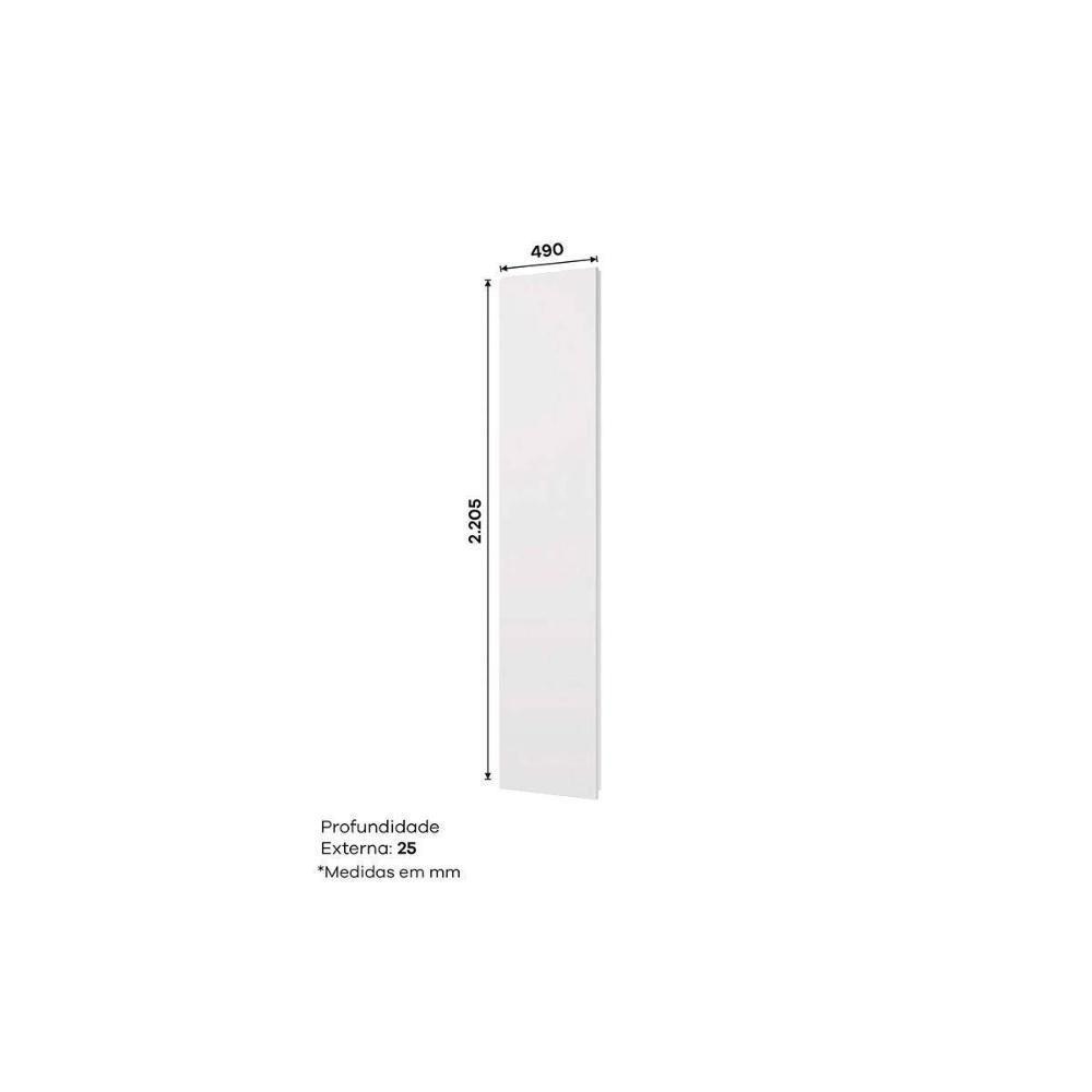 Módulo Cozinha Americana Painel De Edição Para Fechamento Lateral 220x49x205cm Cinza2 Aéreos + 1 Balcão + 1 Complemento - 3