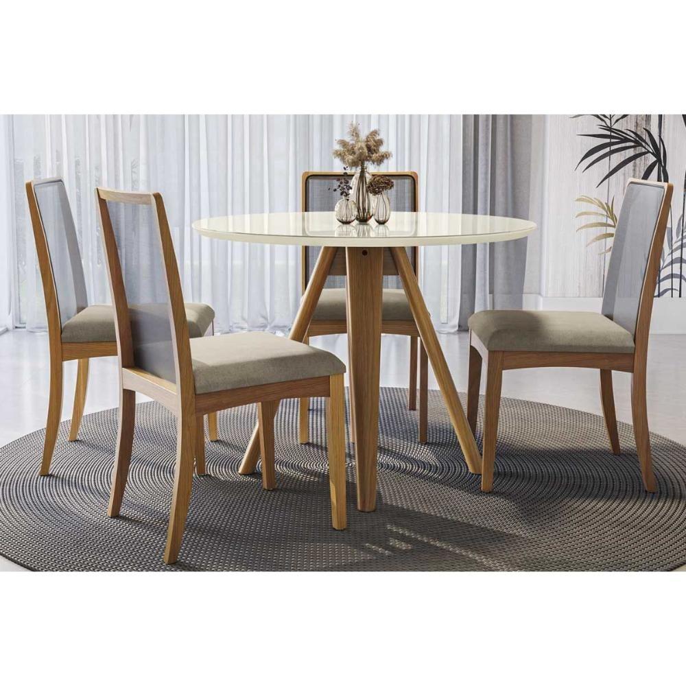 Cadeira De Cozinha Lara Madeira Maciça 2cmm009ca Kit 2un Carvalho Bouclê Cinza Tela Grafite - 7